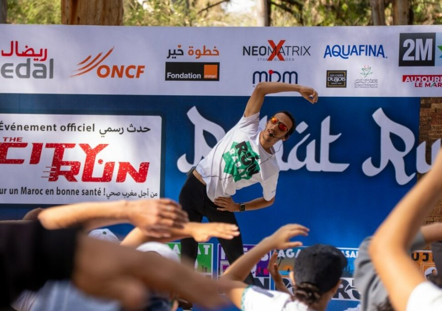 Échauffement au Rabat Run